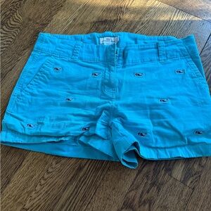 Vineyard Vines Turquoise High Waist Shorts